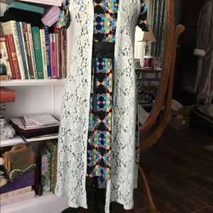 LuLaRoe mint green lace joy